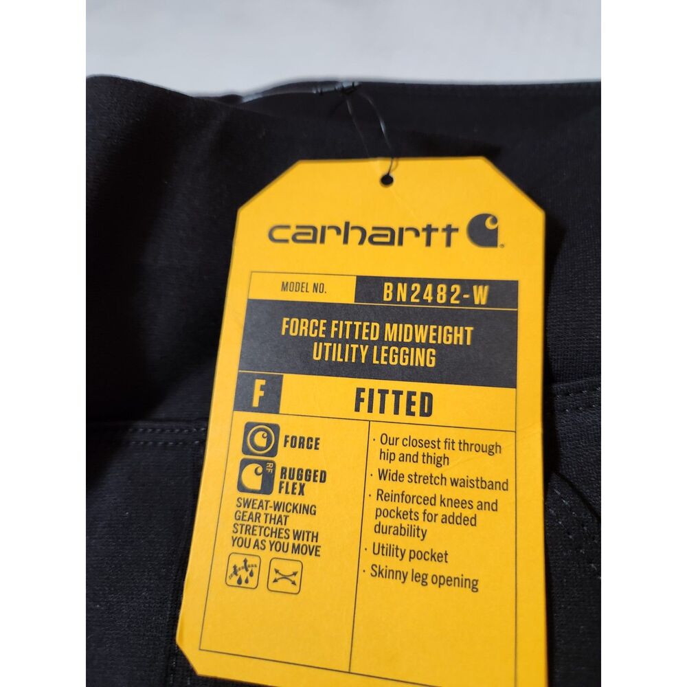 Carhartt Women’s Force Fitted Midweight Utility Legging Medium Tall Black - Picture 8 of 11